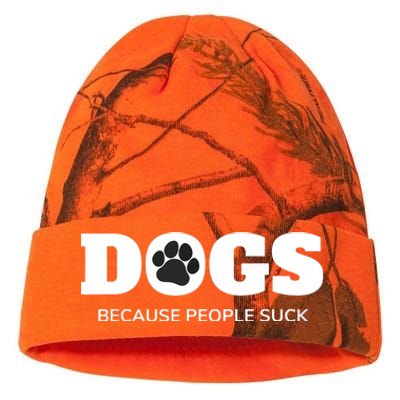 Dogs Because People Suck Funny Rescue Mutt Lovers Kati Licensed 12" Camo Beanie