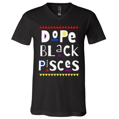 Dope Black Pisces. V-Neck T-Shirt