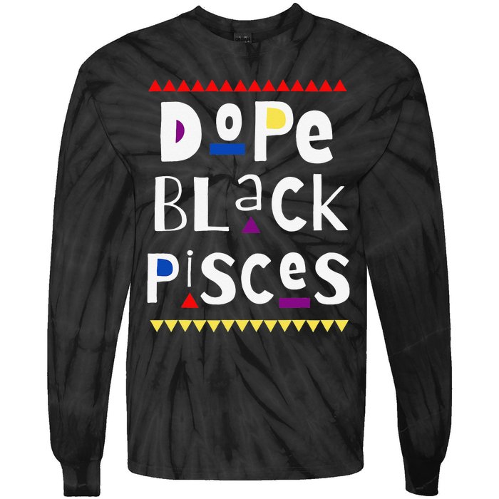 Dope Black Pisces. Tie-Dye Long Sleeve Shirt