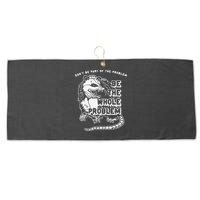 Don't Be Part Of the Problem Be The Whole Problem Funny Gym Large Microfiber Waffle Golf Towel