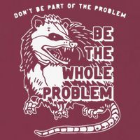 Don't Be Part Of the Problem Be The Whole Problem Funny Gym 16oz Travel Tumbler