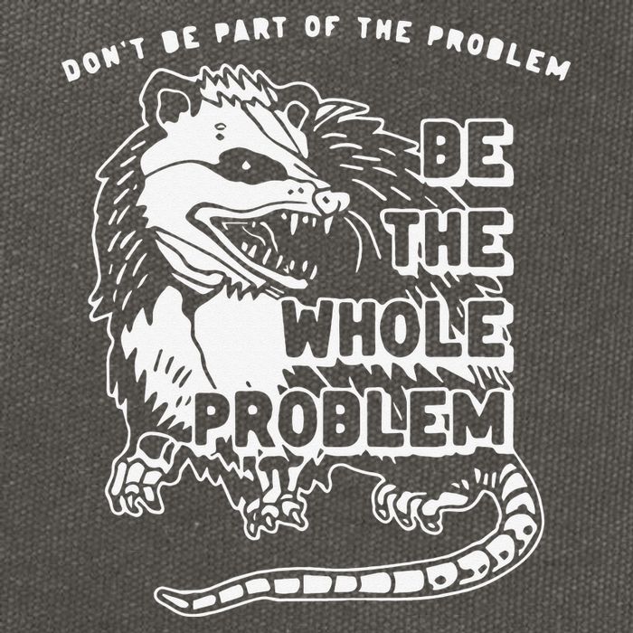 Don't Be Part Of the Problem Be The Whole Problem Funny Gym Cotton Canvas Backpack