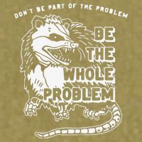 Don't Be Part Of the Problem Be The Whole Problem Funny Gym Garment-Dyed Women's Muscle Tee