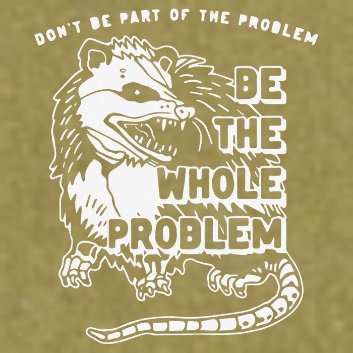 Don't Be Part Of the Problem Be The Whole Problem Funny Gym Garment-Dyed Women's Muscle Tee