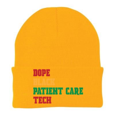 Dope Black Patient Care Tech Patient Care Technician Pct Gift Knit Cap Winter Beanie