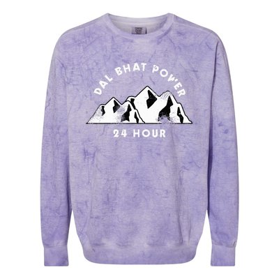 Dal Bhat Power 24 Hour Nepal Gift Colorblast Crewneck Sweatshirt