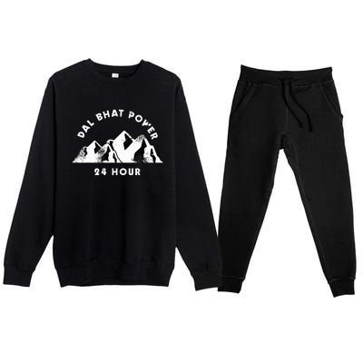 Dal Bhat Power 24 Hour Nepal Gift Premium Crewneck Sweatsuit Set