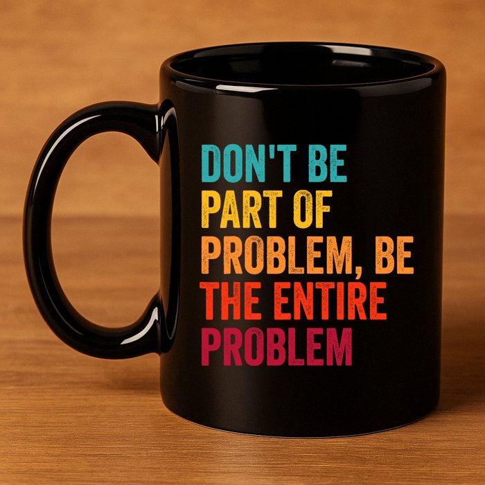 DonT Be Part Of The Problem Be The Entire Problem 11oz C Handle Ceramic Mug