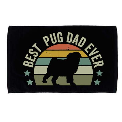 Dog Best Pug Dad Ever Shirts Fathers Day Funny Doggy Microfiber Hand Towel