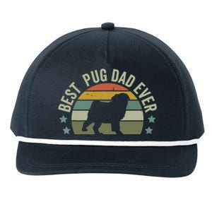 Dog Best Pug Dad Ever Shirts Fathers Day Funny Doggy Snapback Five-Panel Rope Hat