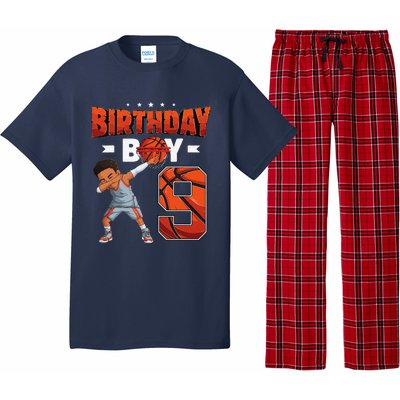 Dabbing Basketball Player 9 Years Old Boy 9th Birthday Pajama Set