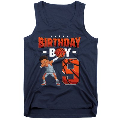 Dabbing Basketball Player 9 Years Old Boy 9th Birthday Tank Top