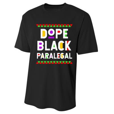 Dope Black Paralegal African American Job Proud Profession Performance Sprint T-Shirt