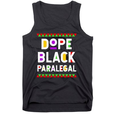 Dope Black Paralegal African American Job Proud Profession Tank Top