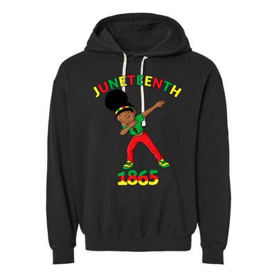 Dabbing Black Princess Juneteenth 1865 Black History Garment-Dyed Fleece Hoodie