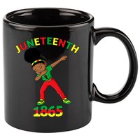 Dabbing Black Princess Juneteenth 1865 Black History 11oz C Handle Ceramic Mug