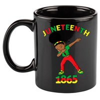 Dabbing Black Princess Juneteenth 1865 Black History 11oz C Handle Ceramic Mug