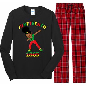 Dabbing Black Princess Juneteenth 1865 Black History Long Sleeve Pajama Set