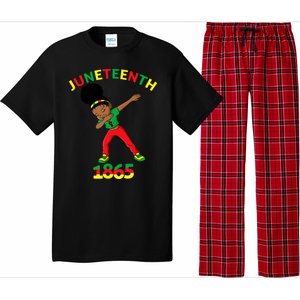 Dabbing Black Princess Juneteenth 1865 Black History Pajama Set