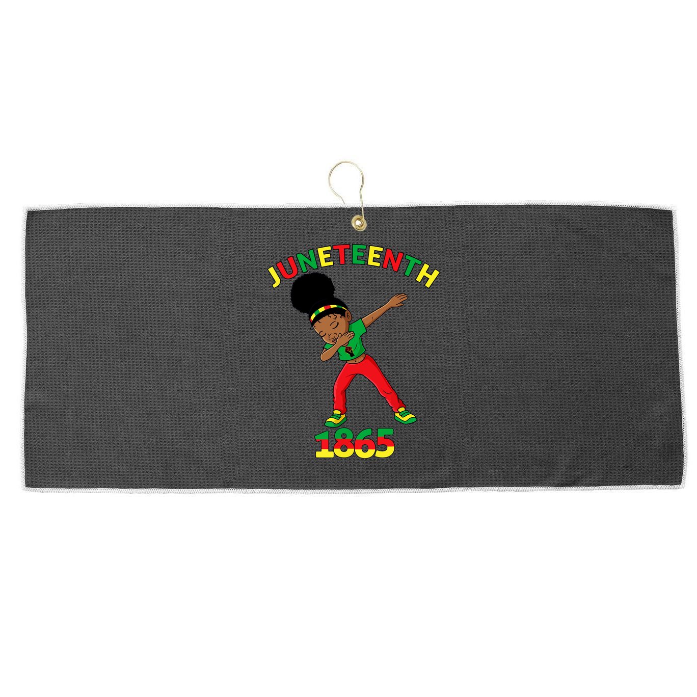 Dabbing Black Princess Juneteenth 1865 Black History Large Microfiber Waffle Golf Towel