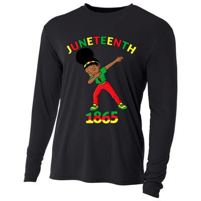Dabbing Black Princess Juneteenth 1865 Black History Cooling Performance Long Sleeve Crew
