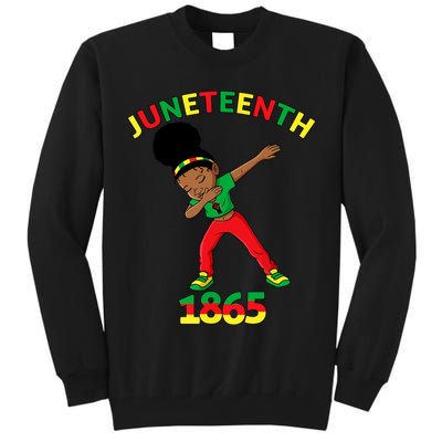 Dabbing Black Princess Juneteenth 1865 Black History Tall Sweatshirt