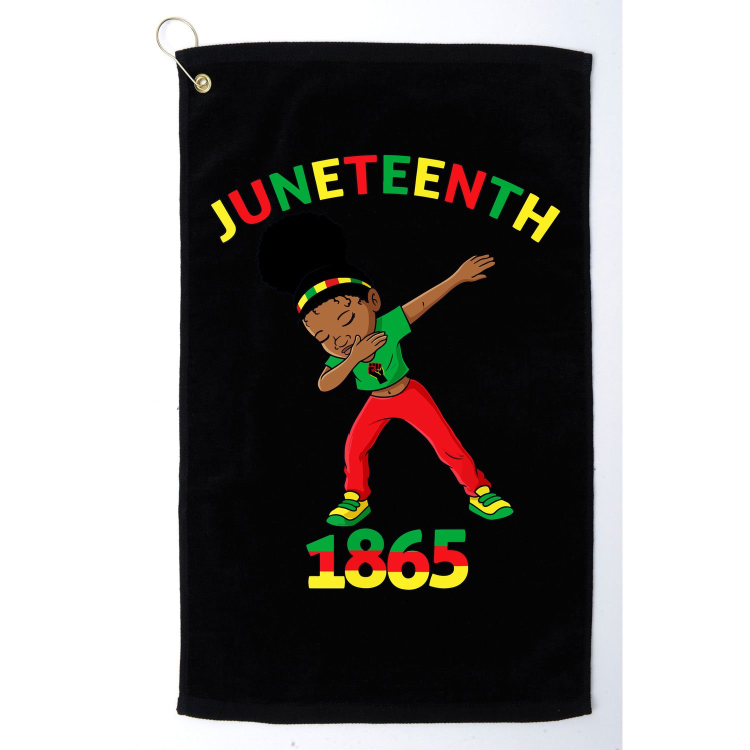 Dabbing Black Princess Juneteenth 1865 Black History Golf Towel