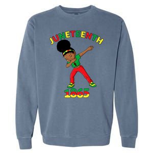 Dabbing Black Princess Juneteenth 1865 Black History Garment-Dyed Sweatshirt