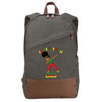 Dabbing Black Princess Juneteenth 1865 Black History Cotton Canvas Backpack