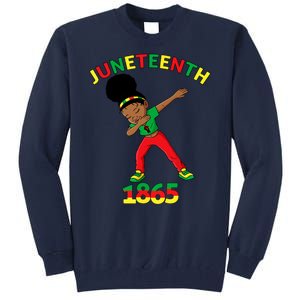 Dabbing Black Princess Juneteenth 1865 Black History Tall Sweatshirt