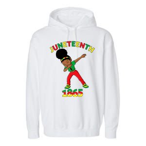 Dabbing Black Princess Juneteenth 1865 Black History Garment-Dyed Fleece Hoodie