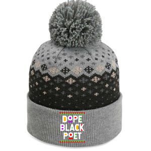 Dope Black Poet African American Job Proud Profession Meaningful Gift The Baniff Cuffed Pom Beanie