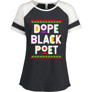 Dope Black Poet African American Job Proud Profession Meaningful Gift Enza Ladies Jersey Colorblock Tee