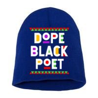 Dope Black Poet African American Job Proud Profession Meaningful Gift Short Acrylic Beanie