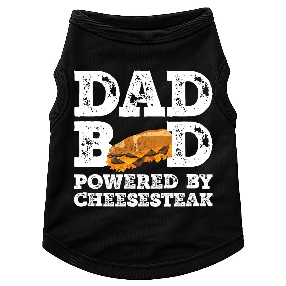 Dad Bod Powered By Cheesesteak Father Figure Graphic Cool Gift Doggie Tank