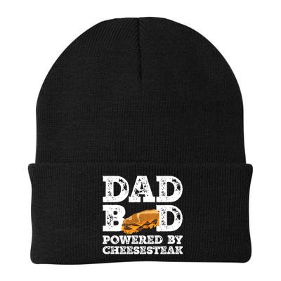 Dad Bod Powered By Cheesesteak Father Figure Graphic Cool Gift Beanie
