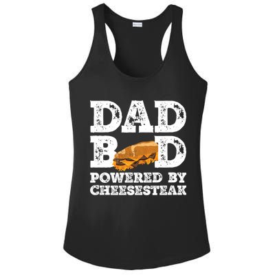 Dad Bod Powered By Cheesesteak Father Figure Graphic Cool Gift Ladies PosiCharge Competitor Racerback Tank