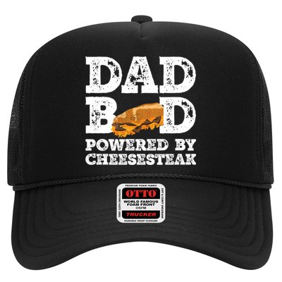 Dad Bod Powered By Cheesesteak Father Figure Graphic Cool Gift Trucker Hat
