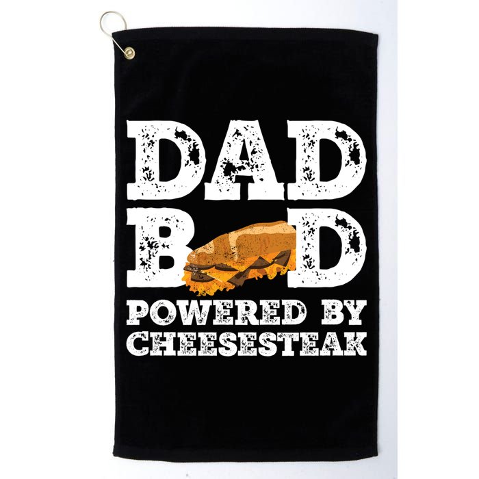 Dad Bod Powered By Cheesesteak Father Figure Graphic Cool Gift Golf Towel