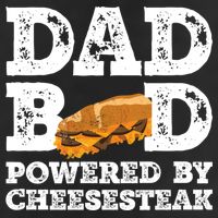Dad Bod Powered By Cheesesteak Father Figure Graphic Cool Gift Golf Towel