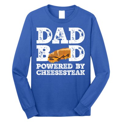 Dad Bod Powered By Cheesesteak Father Figure Graphic Cool Gift Long Sleeve Shirt