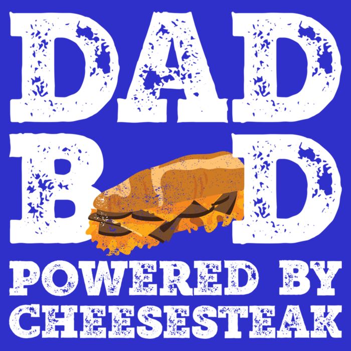 Dad Bod Powered By Cheesesteak Father Figure Graphic Cool Gift Premium T-Shirt