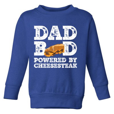 Dad Bod Powered By Cheesesteak Father Figure Graphic Cool Gift Toddler Sweatshirt