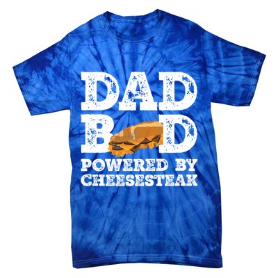 Dad Bod Powered By Cheesesteak Father Figure Graphic Cool Gift Tie-Dye T-Shirt