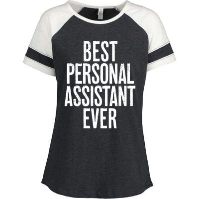 Distressed Best Personal Assistant Ever Enza Ladies Jersey Colorblock Tee