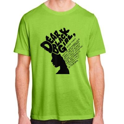 Dear Black  Poem Quote Afro African Black History Month Adult ChromaSoft Performance T-Shirt