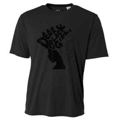 Dear Black  Poem Quote Afro African Black History Month Cooling Performance Crew T-Shirt