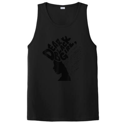 Dear Black  Poem Quote Afro African Black History Month PosiCharge Competitor Tank