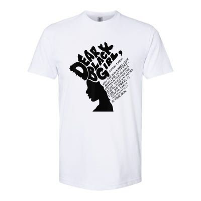 Dear Black  Poem Quote Afro African Black History Month Softstyle CVC T-Shirt