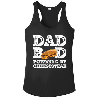 Dad Bod Powered By Cheesesteak Vintage Ladies PosiCharge Competitor Racerback Tank